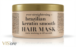 OGX Brazilian Keratin Smooth glotninamoji kaukė su keratinu 300 ml