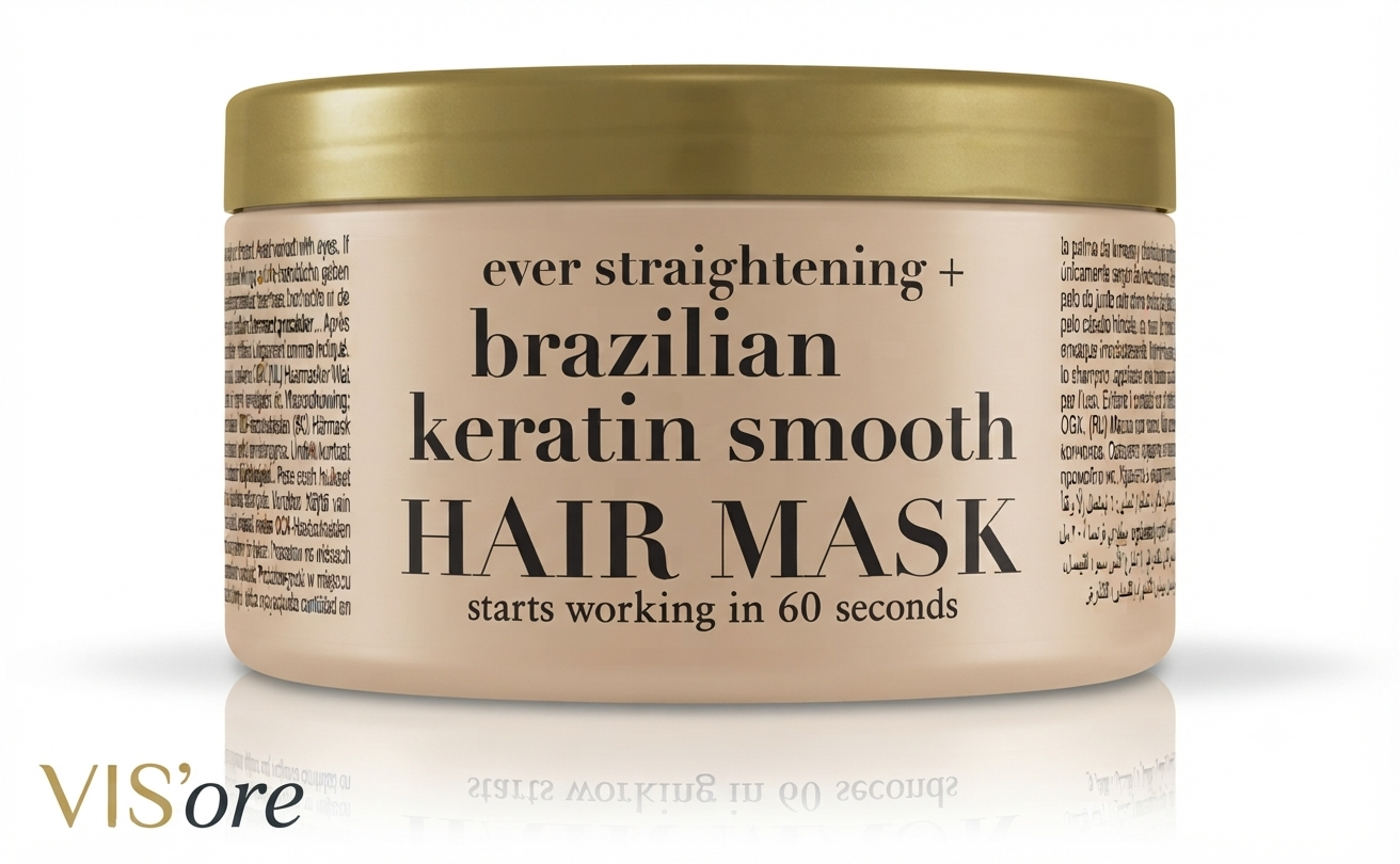 OGX Brazilian Keratin Smooth glotninamoji kaukė su keratinu 300 ml