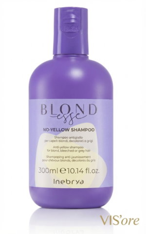 Inebrya BLONDesse No-Yellow Shampoo vario atspalvius neutralizuojantis šampūnas šviesiems ir žiliems plaukams 300 ml