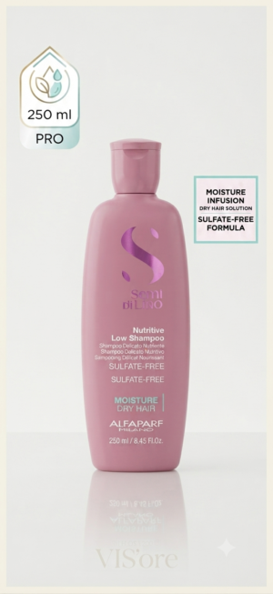 Alfaparf Milano Semi di Lino Moisture – Intensyviai drėkinantis šampūnas sausiems plaukams
