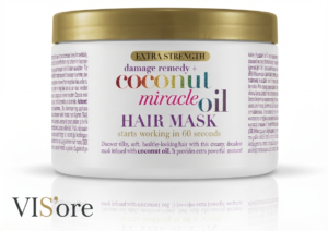 OGX Coconut Miracle Oil gilaus stiprinamojo poveikio plaukų kaukė su kokosų aliejumi, 300 ml